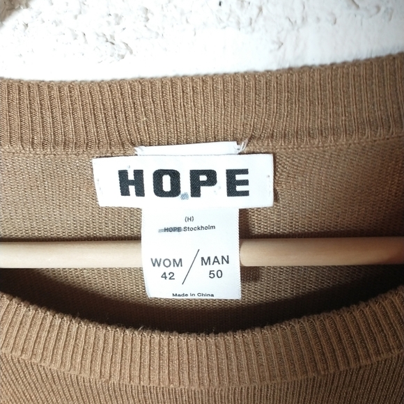 Hope Stockholm Pin Sweater, unisex XL/42 oversized minimalist linen blend - Picture 8 of 12